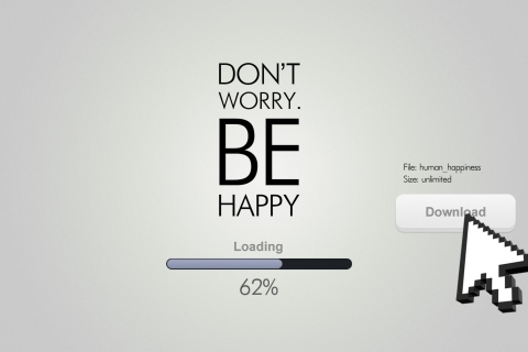 Don't Worry Be Happy Quote wallpaper 480x320
