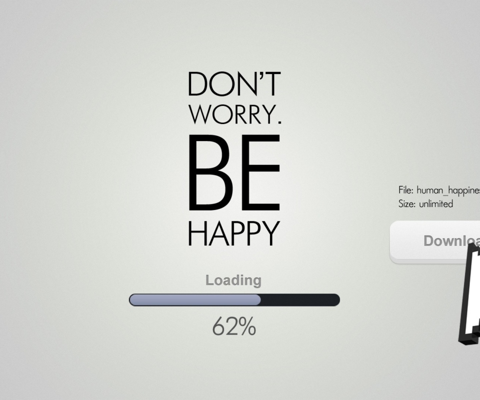 Fondo de pantalla Don't Worry Be Happy Quote 960x800