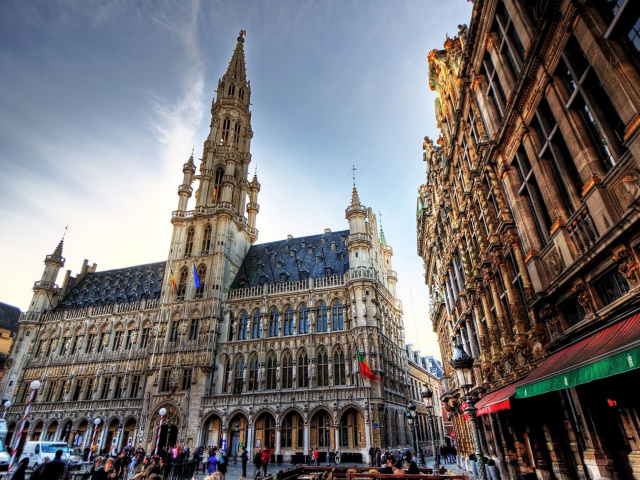 Das Brussels Town Hall Wallpaper 640x480