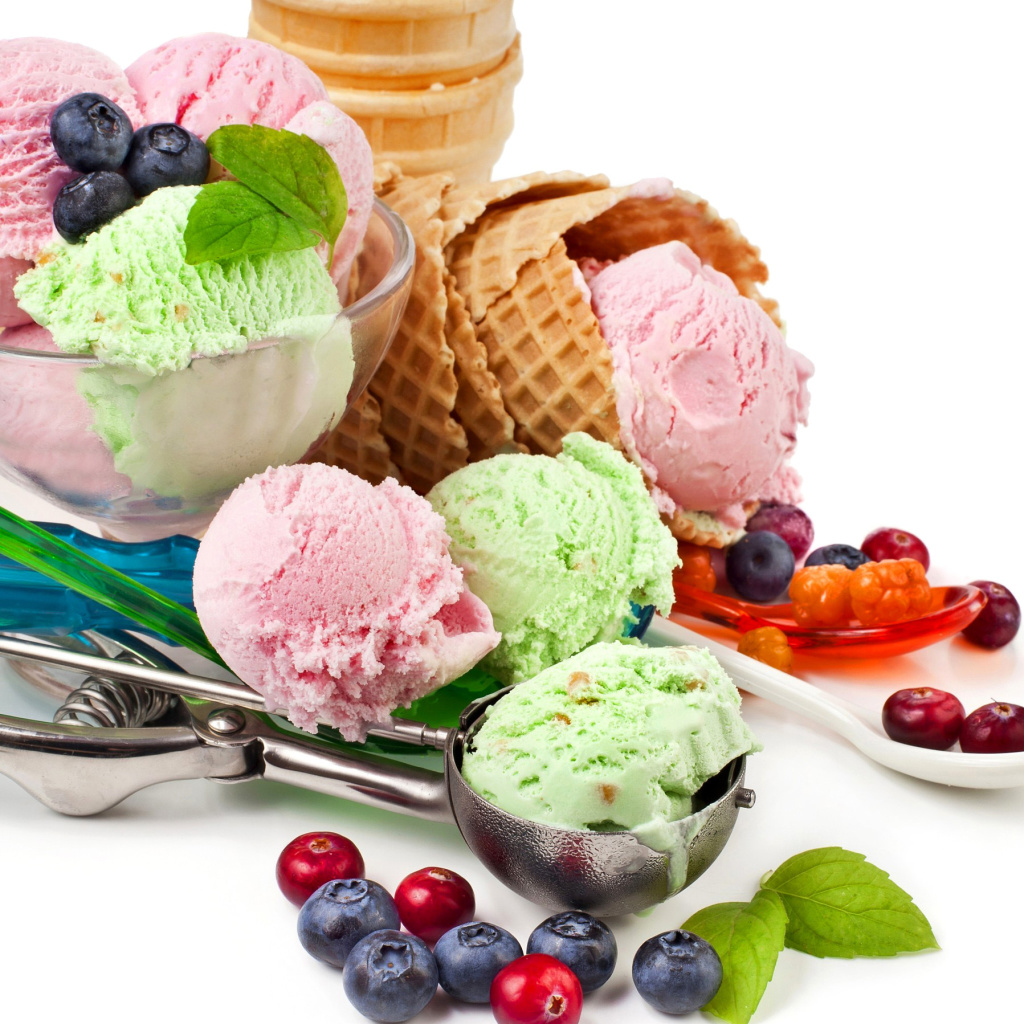 Sfondi Blueberry Ice Cream 1024x1024