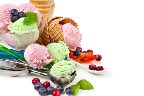 Fondo de pantalla Blueberry Ice Cream 480x320