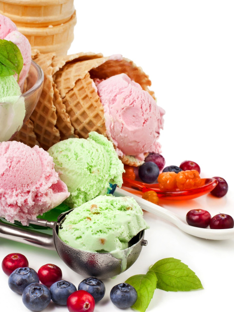 Das Blueberry Ice Cream Wallpaper 480x640