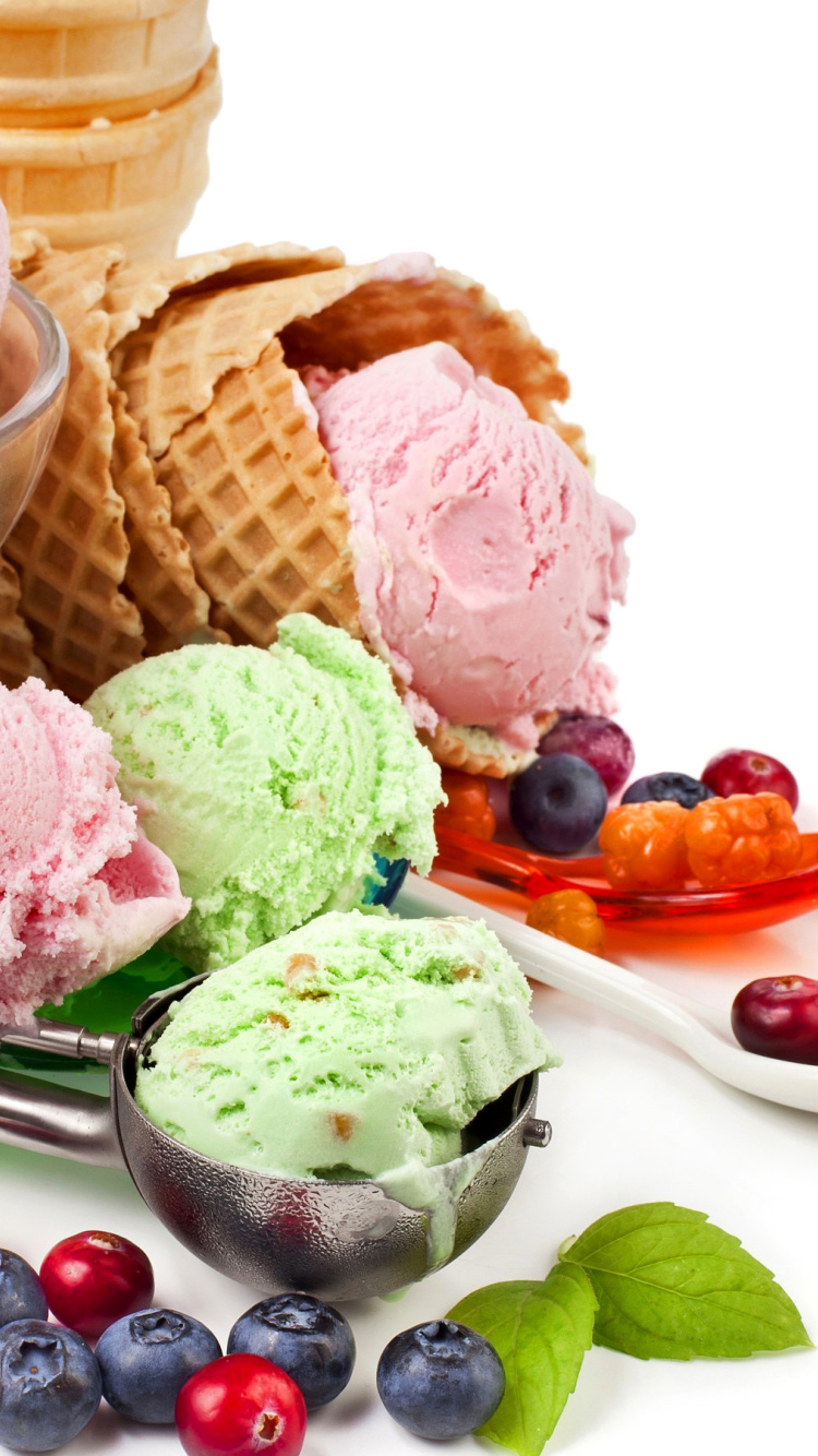 Sfondi Blueberry Ice Cream 750x1334