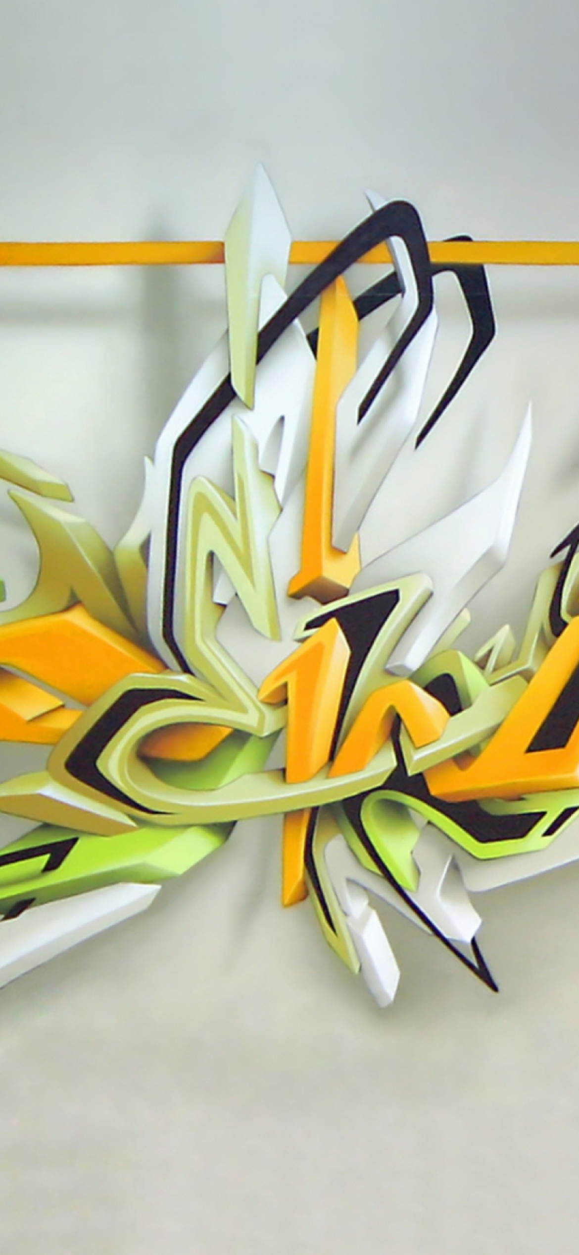 Graffiti: Daim 3D wallpaper 1170x2532