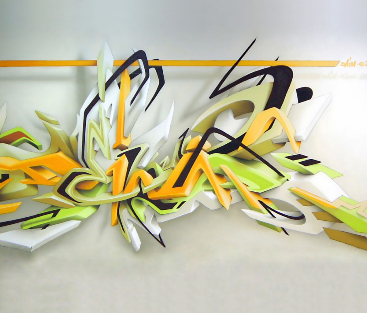 Fondo de pantalla Graffiti: Daim 3D 1200x1024