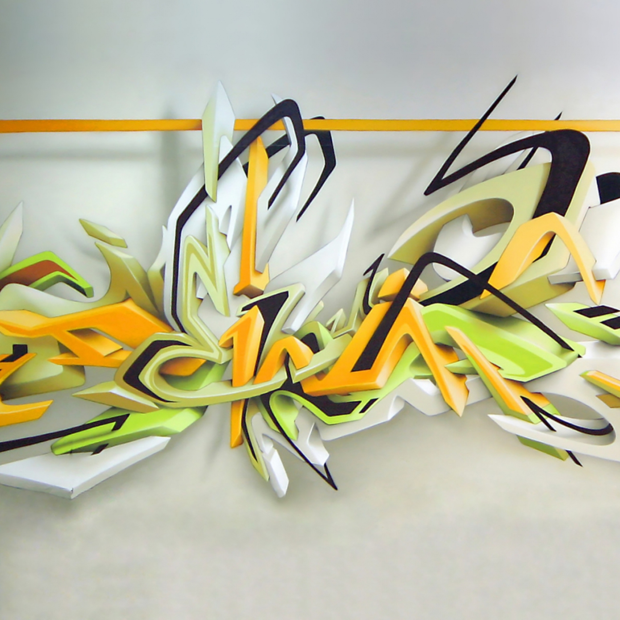 Fondo de pantalla Graffiti: Daim 3D 2048x2048