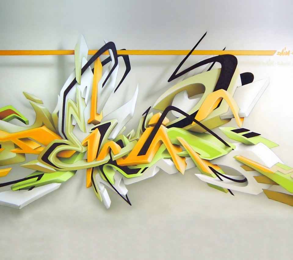 Fondo de pantalla Graffiti: Daim 3D 960x854