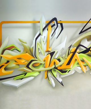 Graffiti: Daim 3D papel de parede para celular para Nokia X7