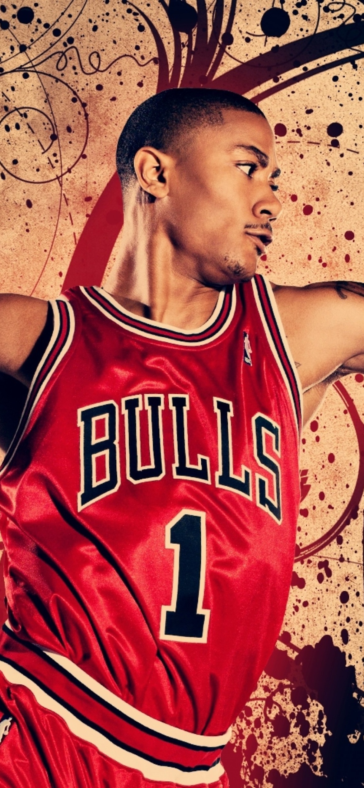 Derrick Rose in Chicago Bulls wallpaper 1170x2532