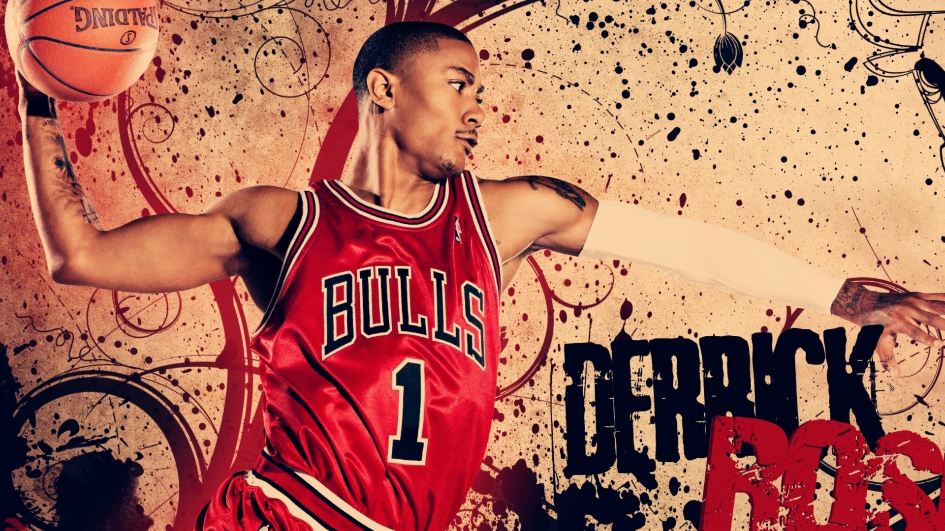 Derrick Rose in Chicago Bulls wallpaper 1920x1080