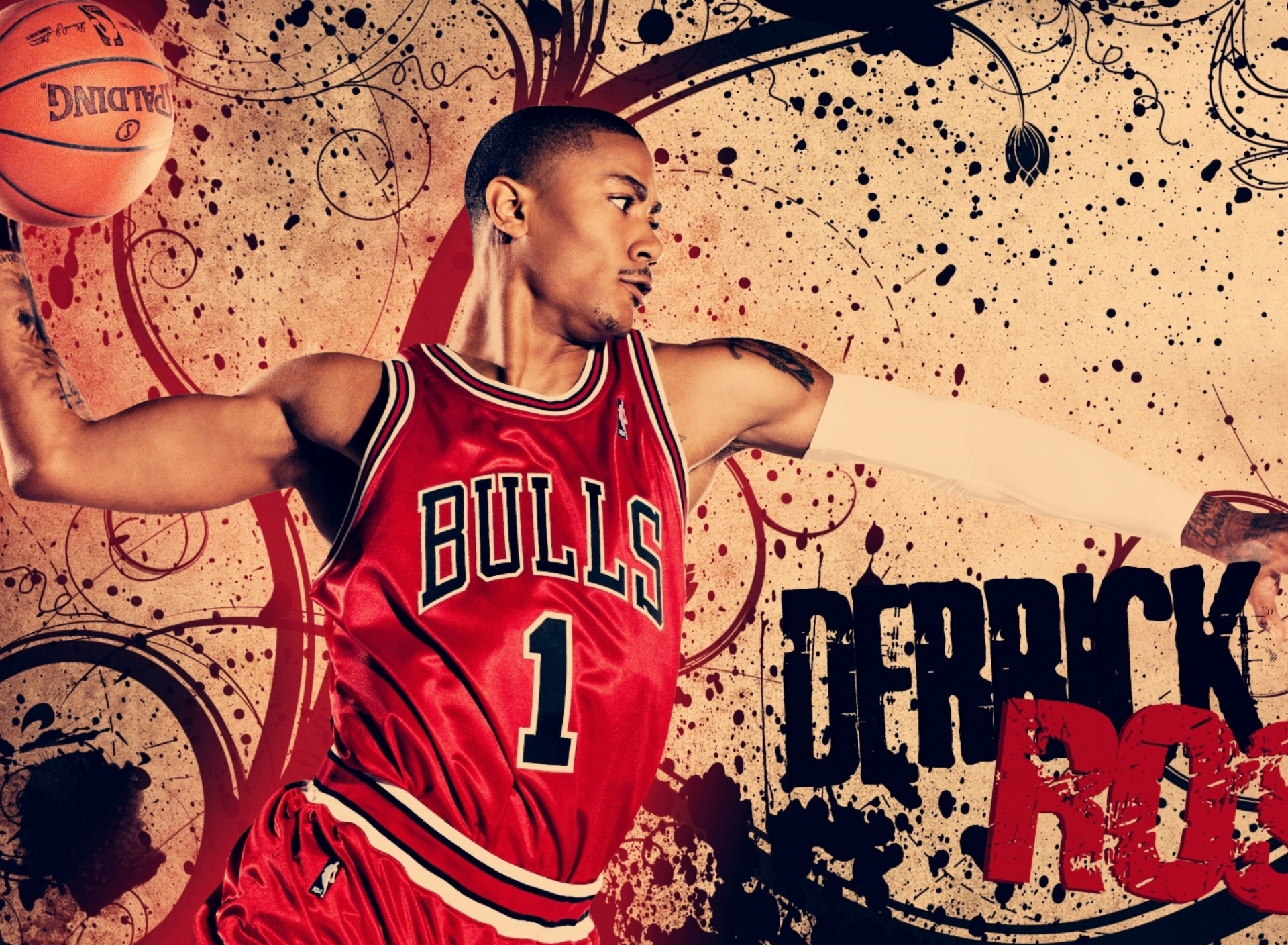 Fondo de pantalla Derrick Rose in Chicago Bulls 1920x1408