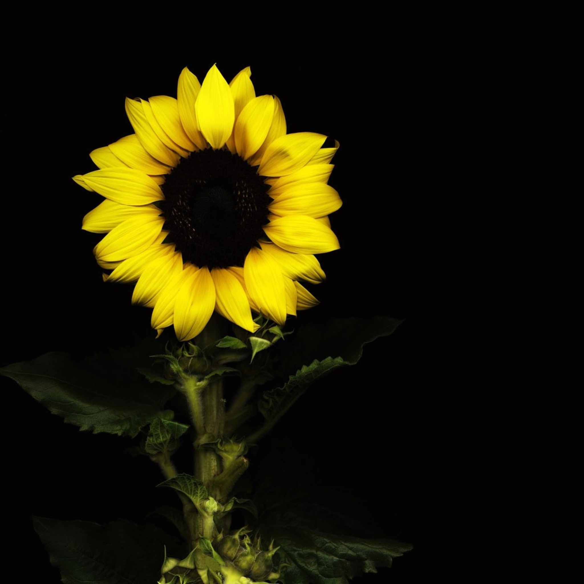 Sunflower In The Dark wallpaper 2048x2048