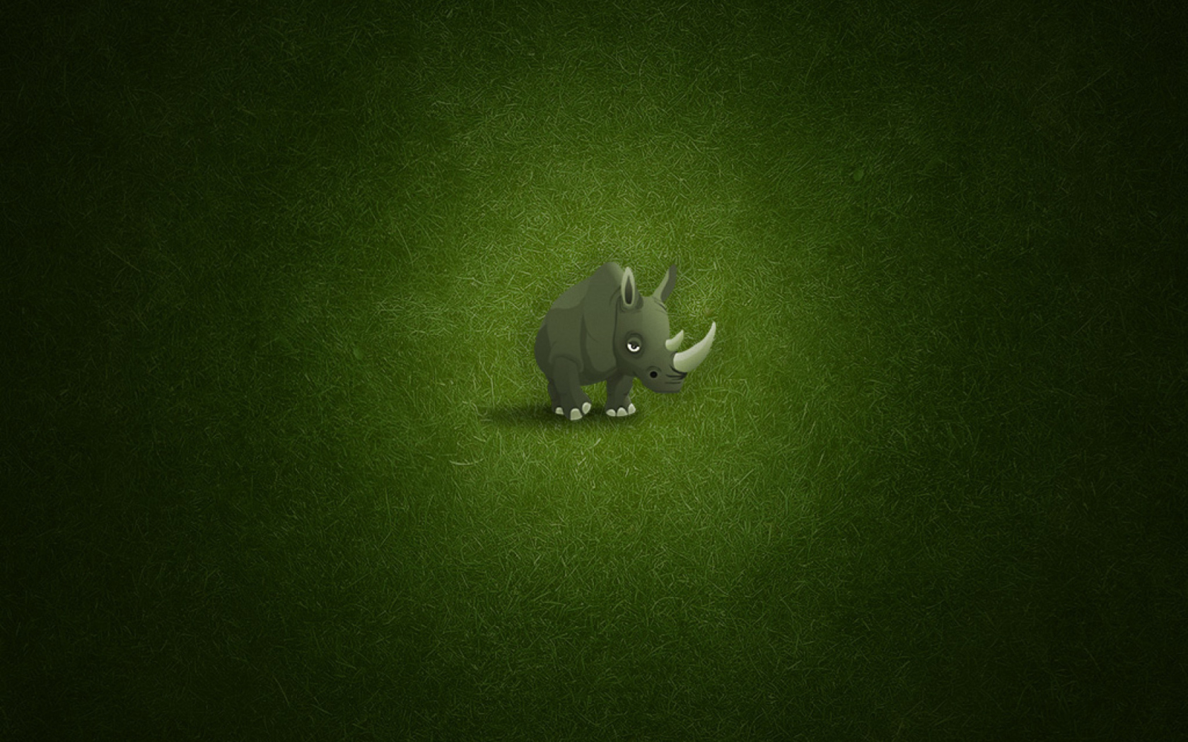 Fondo de pantalla Cute Rhino 1680x1050