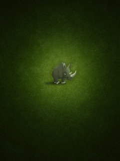 Fondo de pantalla Cute Rhino 240x320