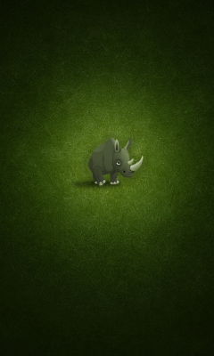 Cute Rhino wallpaper 240x400