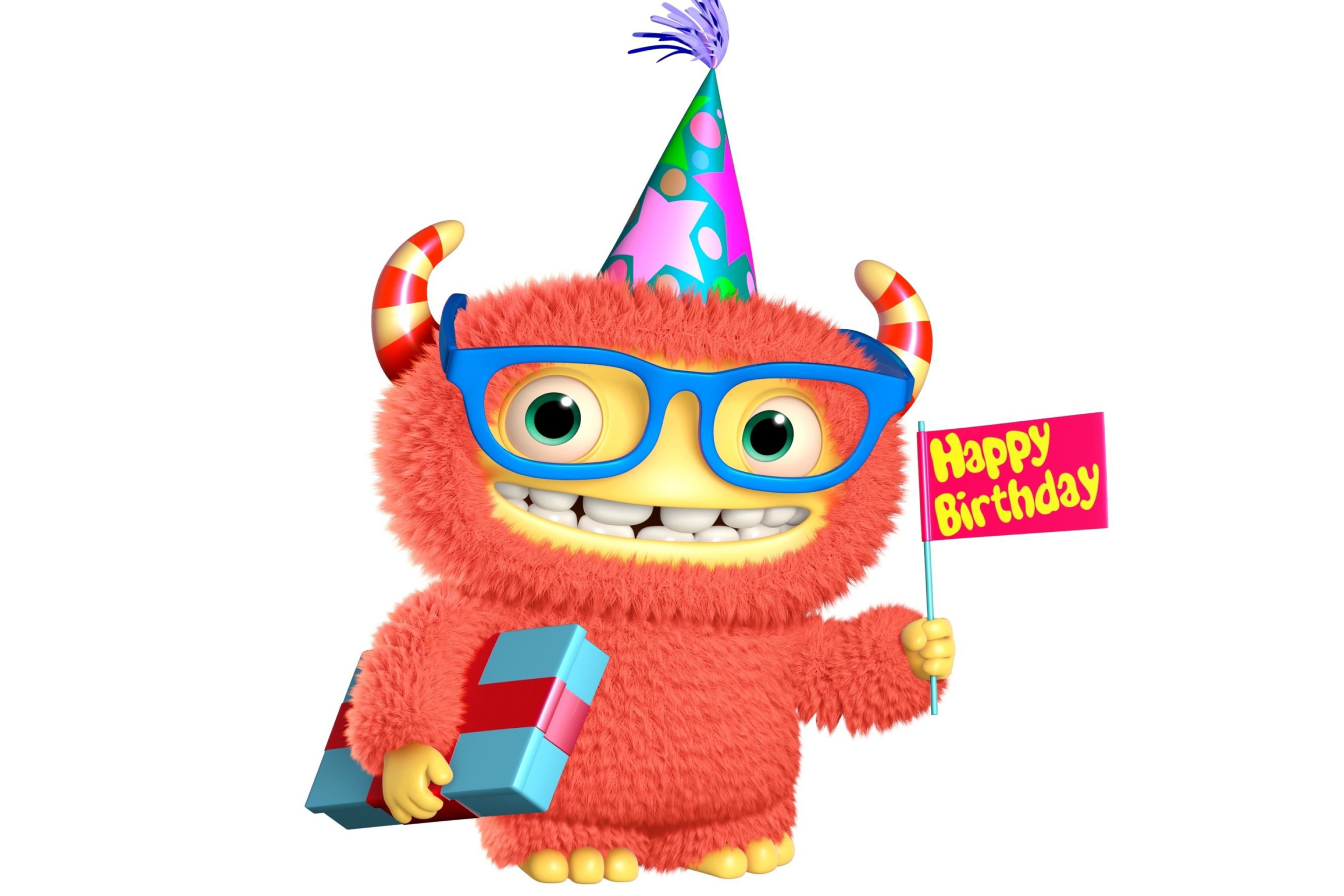 3d Cute Monster wallpaper 2880x1920