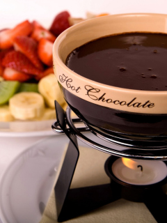 Обои Fondue Cup of Hot Chocolate 240x320