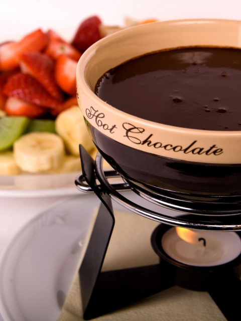 Das Fondue Cup of Hot Chocolate Wallpaper 480x640
