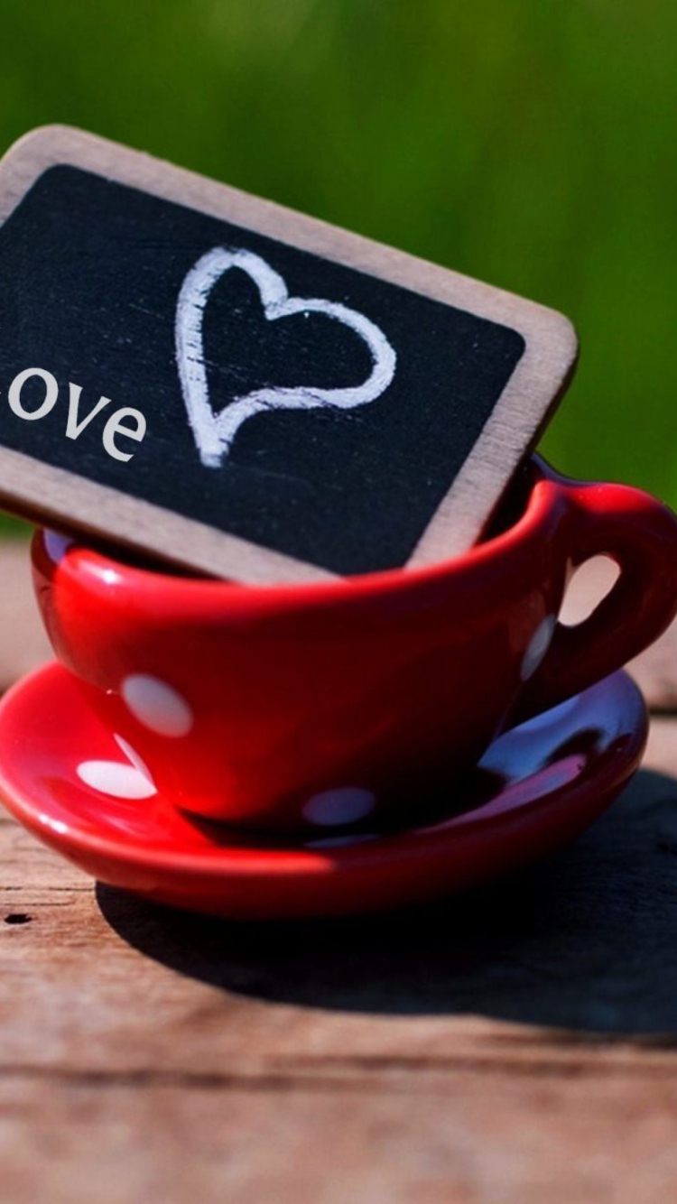 Mug with Heart wallpaper 750x1334