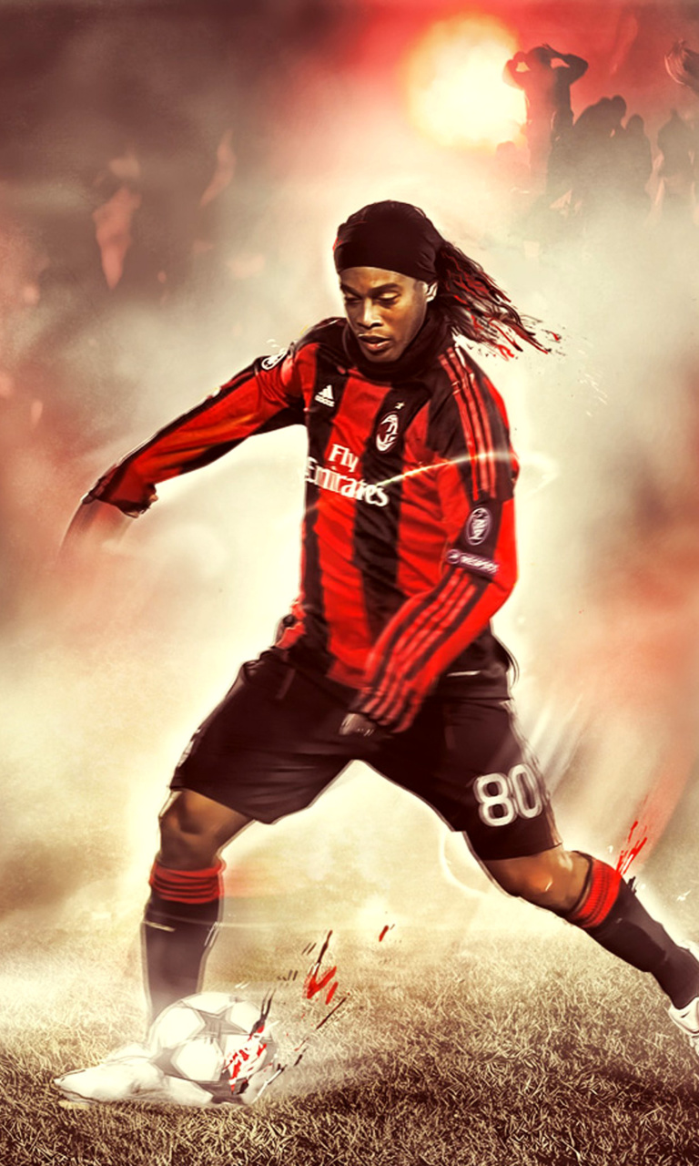 Fondo de pantalla Ronaldinho 768x1280