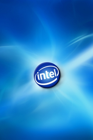 Fondo de pantalla Blue Intel 320x480