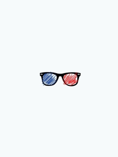 Das Glasses Illustration Wallpaper 240x320