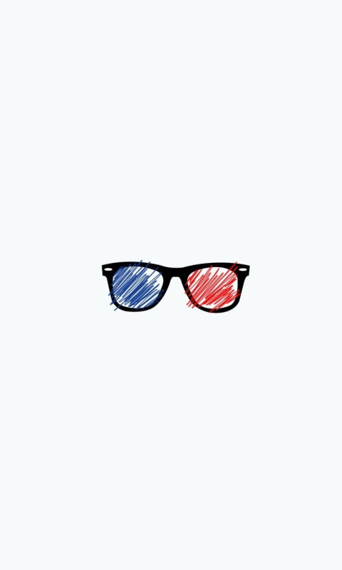 Glasses Illustration wallpaper 480x800