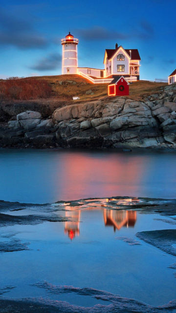 Sfondi Lighthouse Night Light 360x640