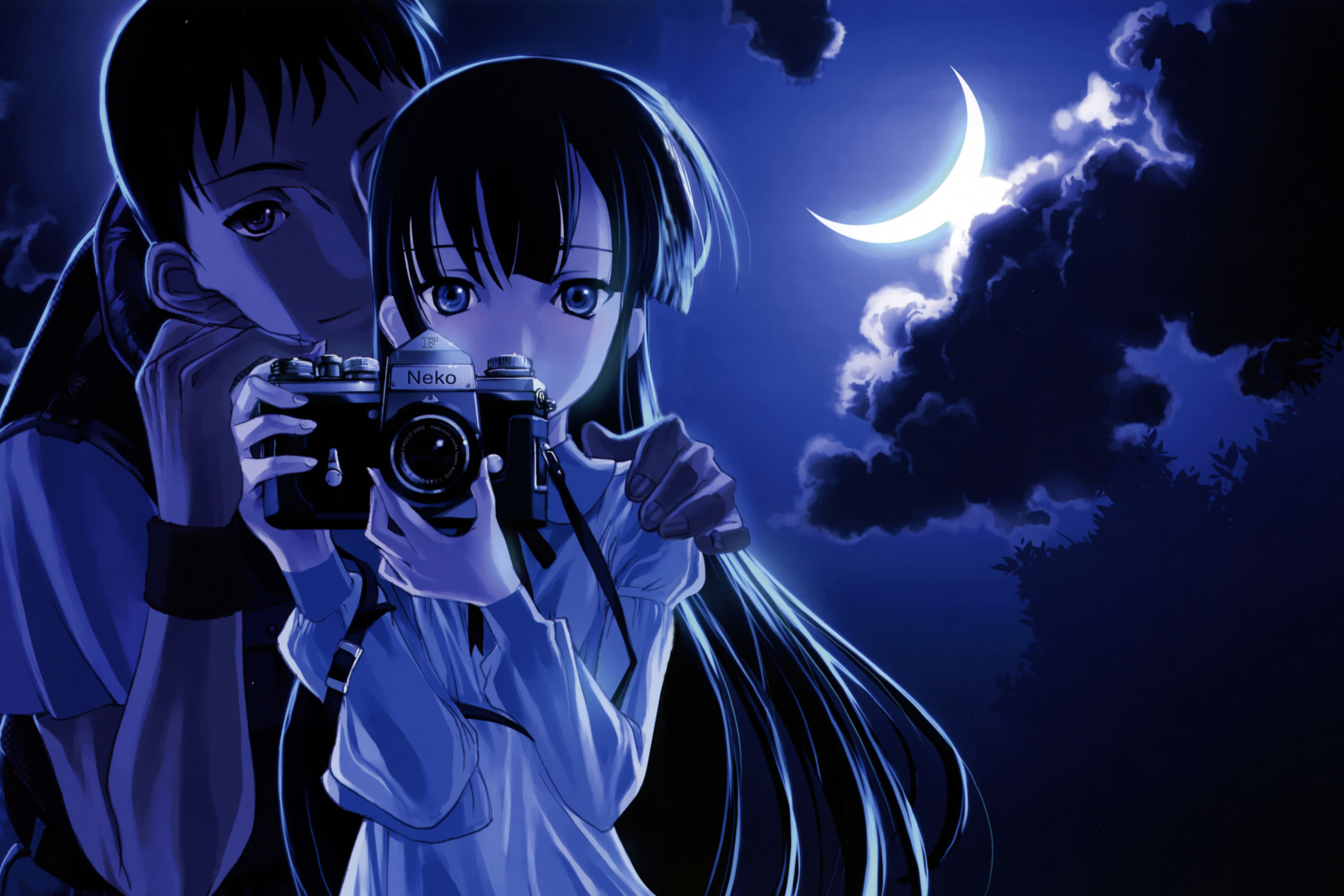 Sfondi Anime Girl With Vintage Photo Camera 2880x1920