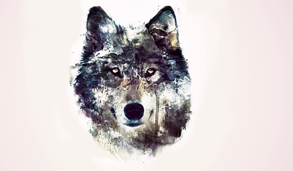 Wolf Art wallpaper 1024x600