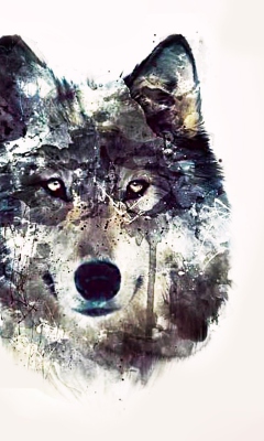 Das Wolf Art Wallpaper 240x400