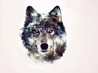Das Wolf Art Wallpaper 320x240