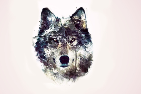 Wolf Art wallpaper 480x320