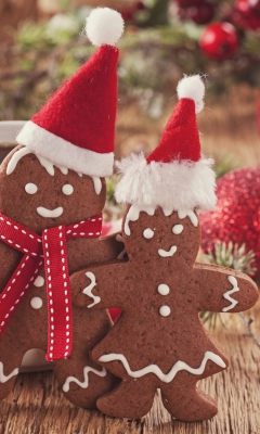 Das Christmas Gingerbreads Wallpaper 240x400