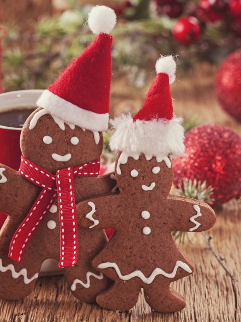 Christmas Gingerbreads wallpaper 480x640