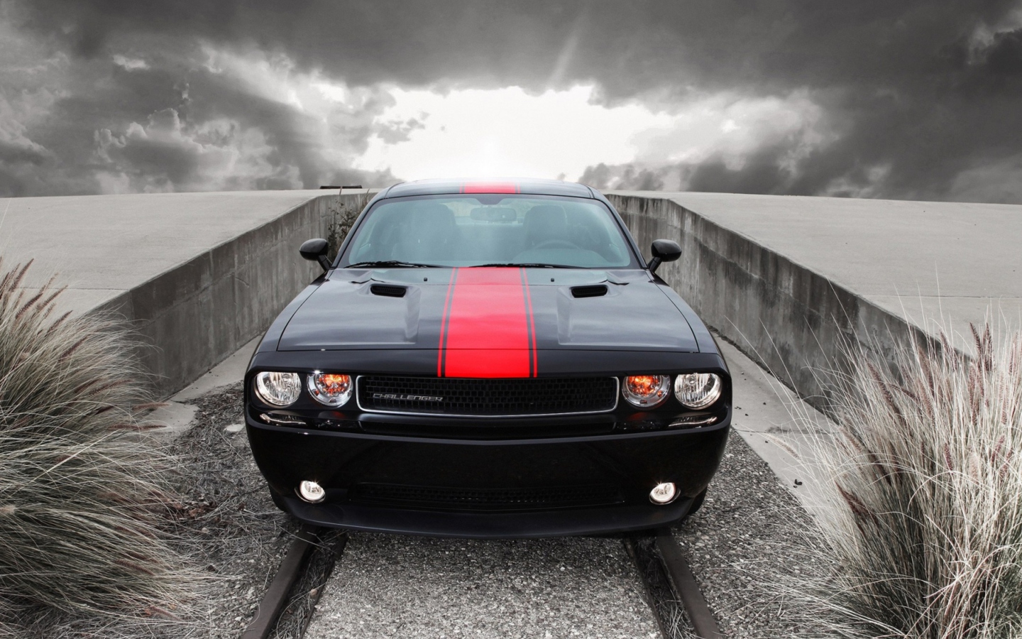Das Dodge Challenger Front View Wallpaper 1440x900