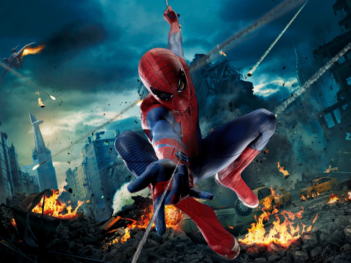 Das Avengers Spiderman Wallpaper 1152x864