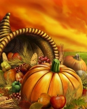 Das Thanksgiving Pumpkin Wallpaper 128x160