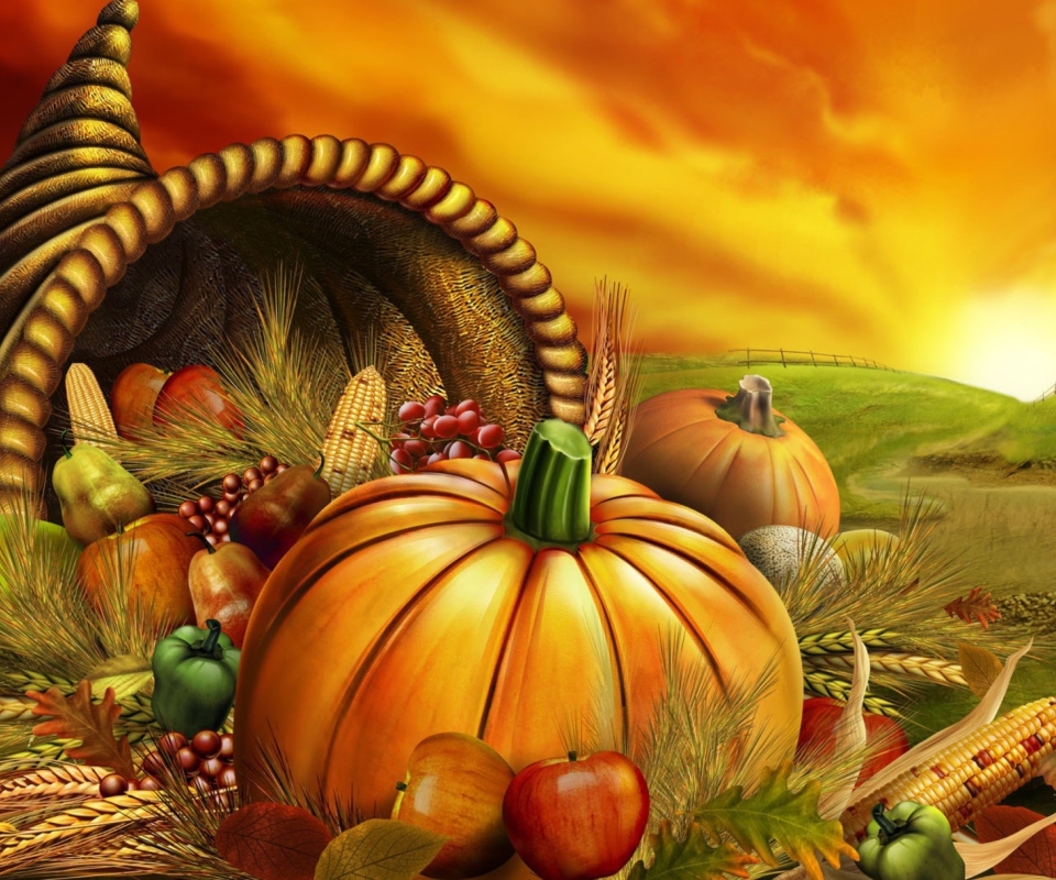Thanksgiving Pumpkin wallpaper 960x800