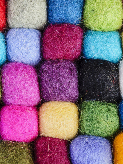Colorful Wool wallpaper 480x640