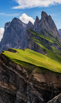 Parco Naturale Puez Odle Dolomites South Tyrol in Italy wallpaper 240x400