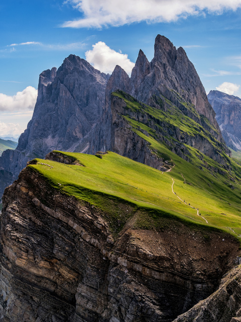 Fondo de pantalla Parco Naturale Puez Odle Dolomites South Tyrol in Italy 480x640