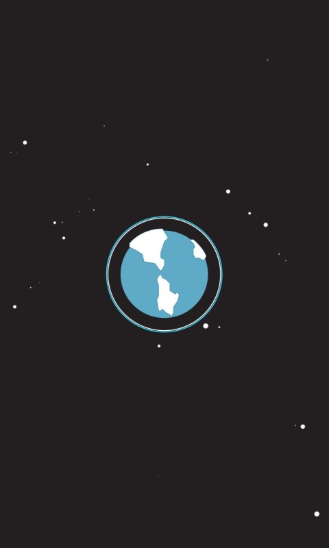 Das Earth Orbit Illustration Wallpaper 480x800