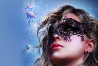 Girl Wearing Mask Wallpaper for Android, iPhone and iPad