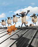 Das Shaun the Sheep Movie Wallpaper 128x160