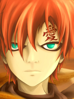 Das Gaara, Naruto Fanfiction Wallpaper 240x320