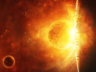 Screenshot №1 pro téma Fire Planet 320x240