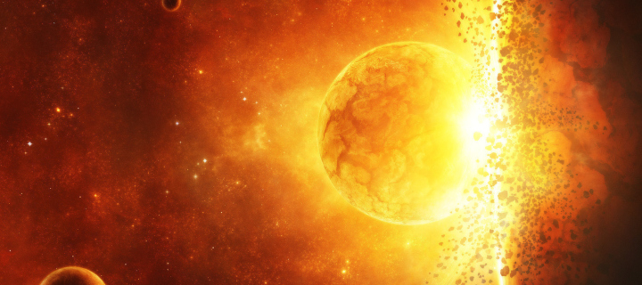 Das Fire Planet Wallpaper 720x320