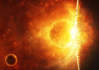 Fire Planet Background for Android, iPhone and iPad