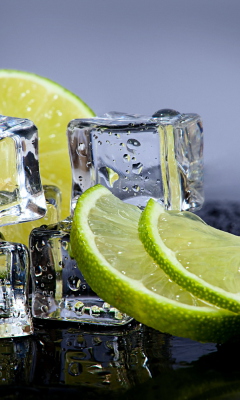 Lime With Ice wallpaper 240x400